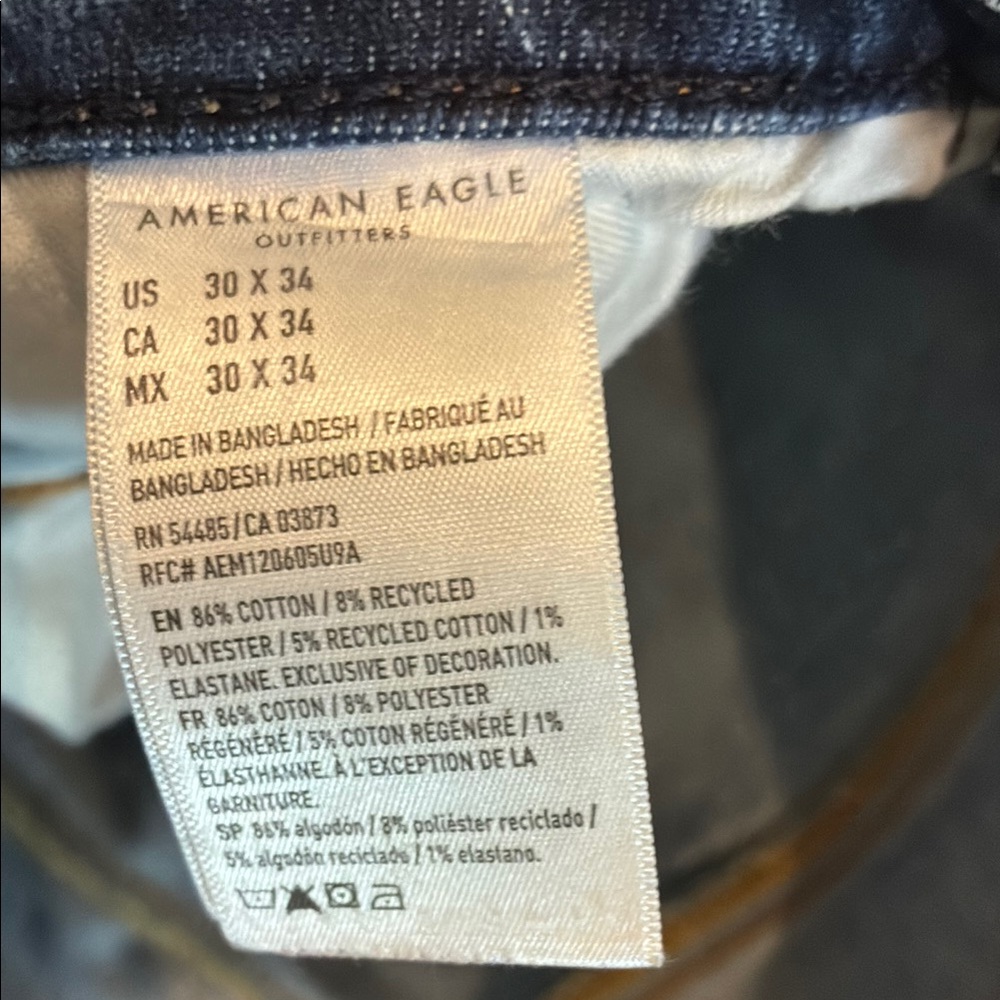 American Eagle Outfitters Men’s  Airflex+ Slim Straight Jeans - Picture 2 of 5